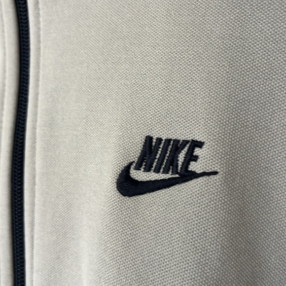 Mens Nike Track Jacket Full zip size Large Cotton blend grey/navy - Picture 4 of 15
